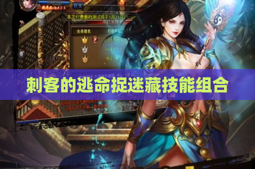 刺客的逃命捉迷藏技能组合